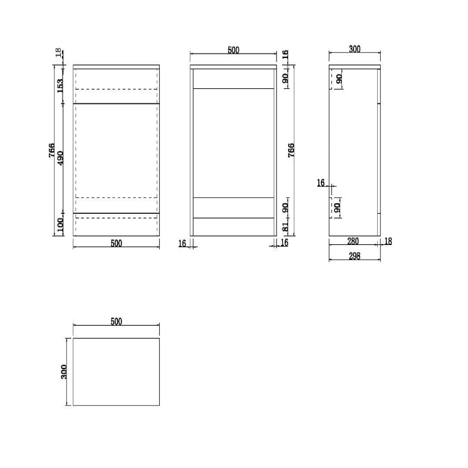 500mm X 300mm Cloakroom Wc Toilet Unit White Classic Better