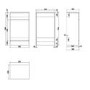 GRADE A2 - 500mm x 330mm WC Toilet Unit White - Classic