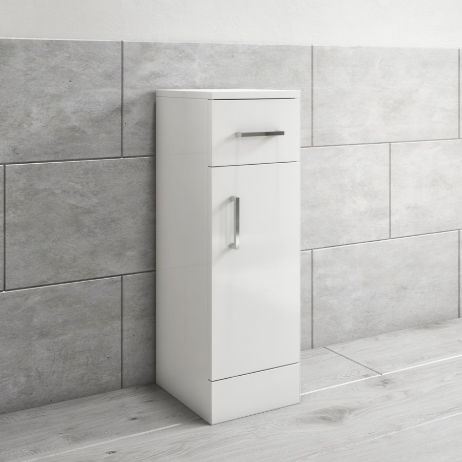 GRADE A2 - 300mm Bathroom Storage Unit White - Classic