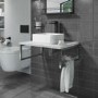 GRADE A1 - Lund 600mm Vanity Shelf Marble Effect