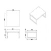 GRADE A1 - 800mm Vanity Shelf for Basin Concrete Effect - Lund