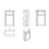 500mm White Back to Wall Toilet Unit Only - Baxenden