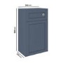GRADE A2 - 500mm Blue Back to Wall Toilet Unit Only - Baxenden