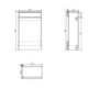 GRADE A2 - 500mm Blue Back to Wall Toilet Unit Only - Baxenden