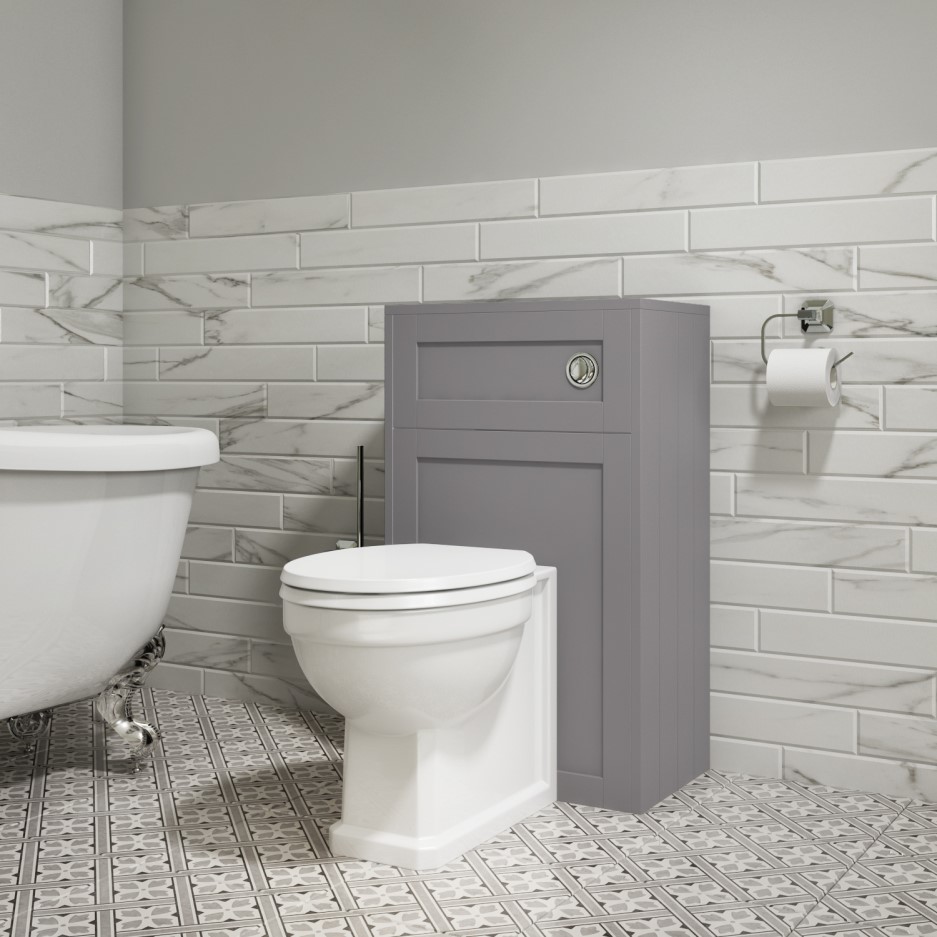 500mm WC Toilet Unit Matt Grey Traditional Baxenden Better