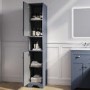 GRADE A1 - Double Door Blue Freestanding Tall Bathroom Cabinet 350 x 1884mm- Baxenden