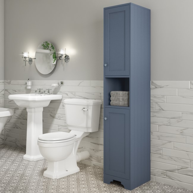 Blue Freestanding Tall Bathroom 350mm Baxenden Better Bathrooms