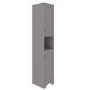 Grey Freestanding Tall Bathroom Cabinet 350mm - Baxenden
