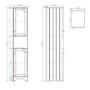 Grey Freestanding Tall Bathroom Cabinet 350mm - Baxenden