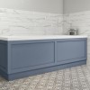 1800 Single Ended Square Bath with Matt Blue Bath Front &amp; End Panel 