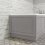 GRADE A1 - Baxenden Matt Grey 750mm End Bath Panel