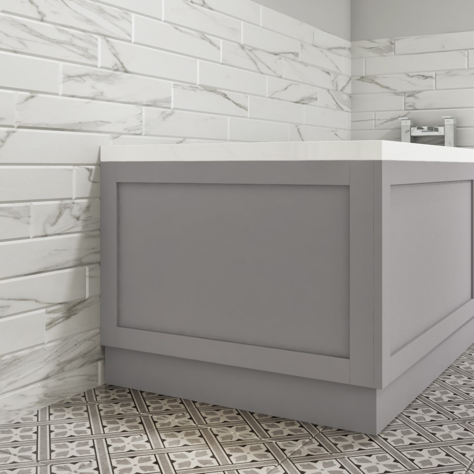 Baxenden Matt Grey 750mm End Bath Panel Better Bathrooms