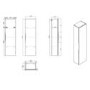 GRADE A2 - Blue Mirrored Wall Mounted Tall Bathroom Cabinet 400mm - Sion