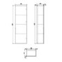GRADE A1 - 400mm Concrete Mirrored Wall Mounted Tall Bathroom Cabinet - Sion