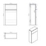 500mm Matt White WC Toilet Unit - Sion