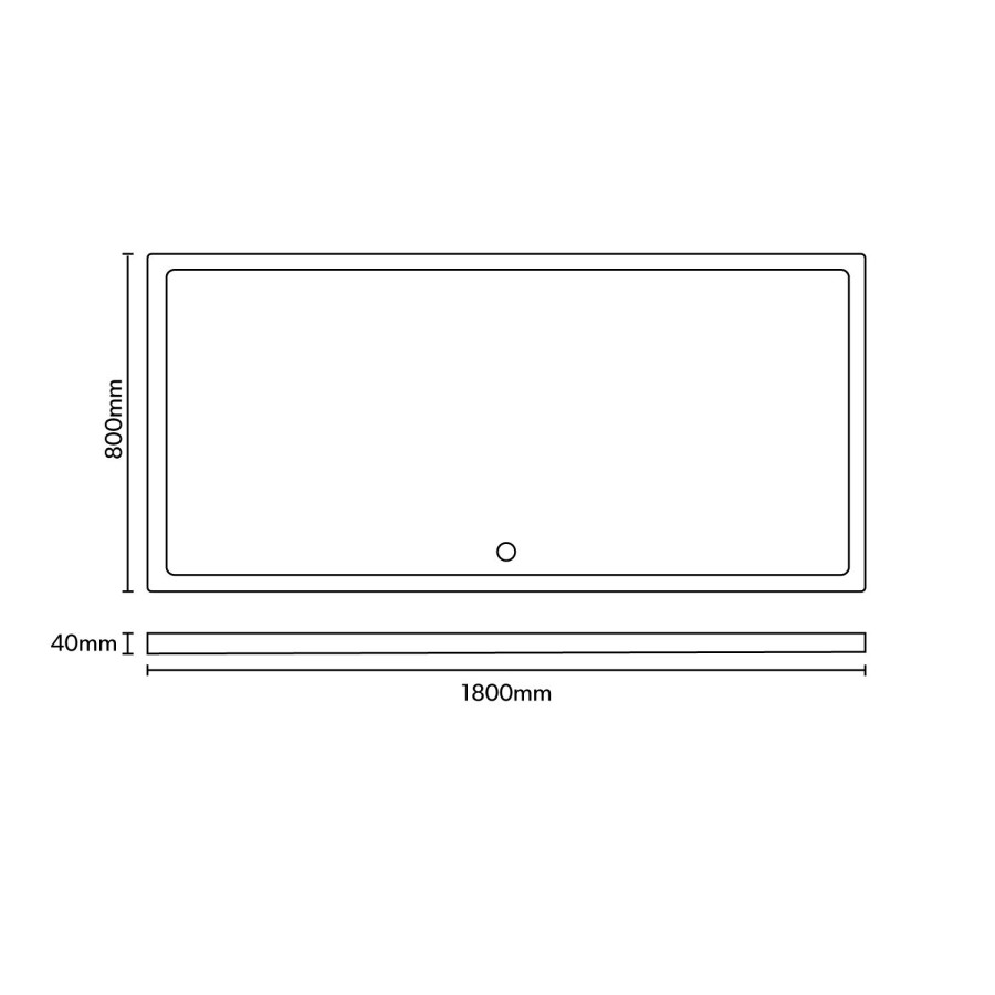 Low Profile Rectangular Shower Tray 1800 x 800mm Stone Resin - Slim Line