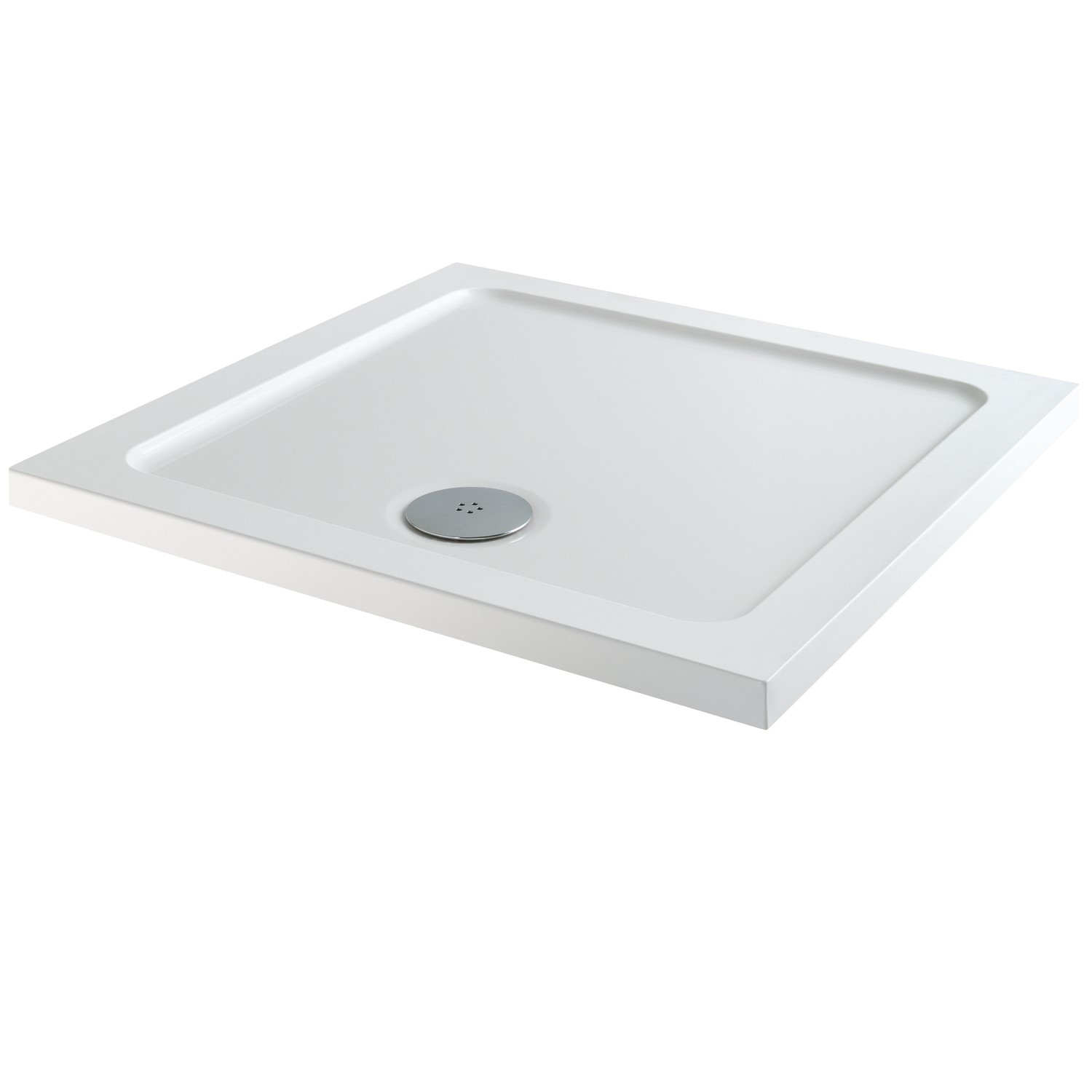 700mm Square Stone Resin Shower Tray - Slim Line