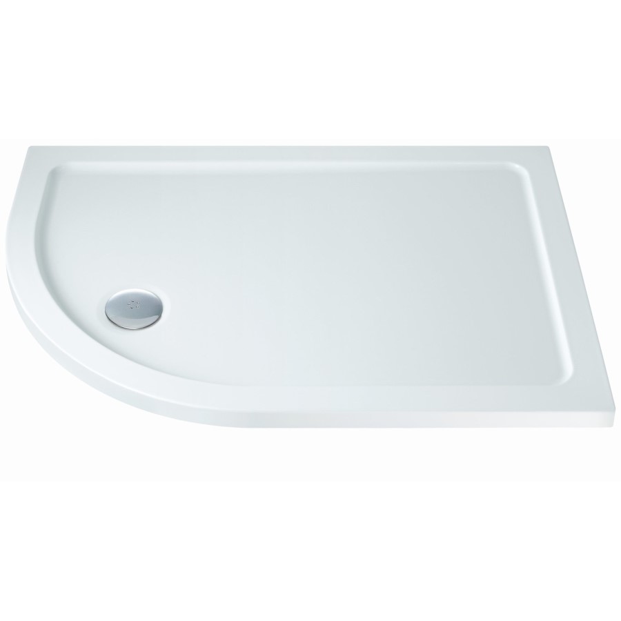 Offset Quadrant Left Hand Low Profile Shower Tray 1000 x 800mm - Slim Line