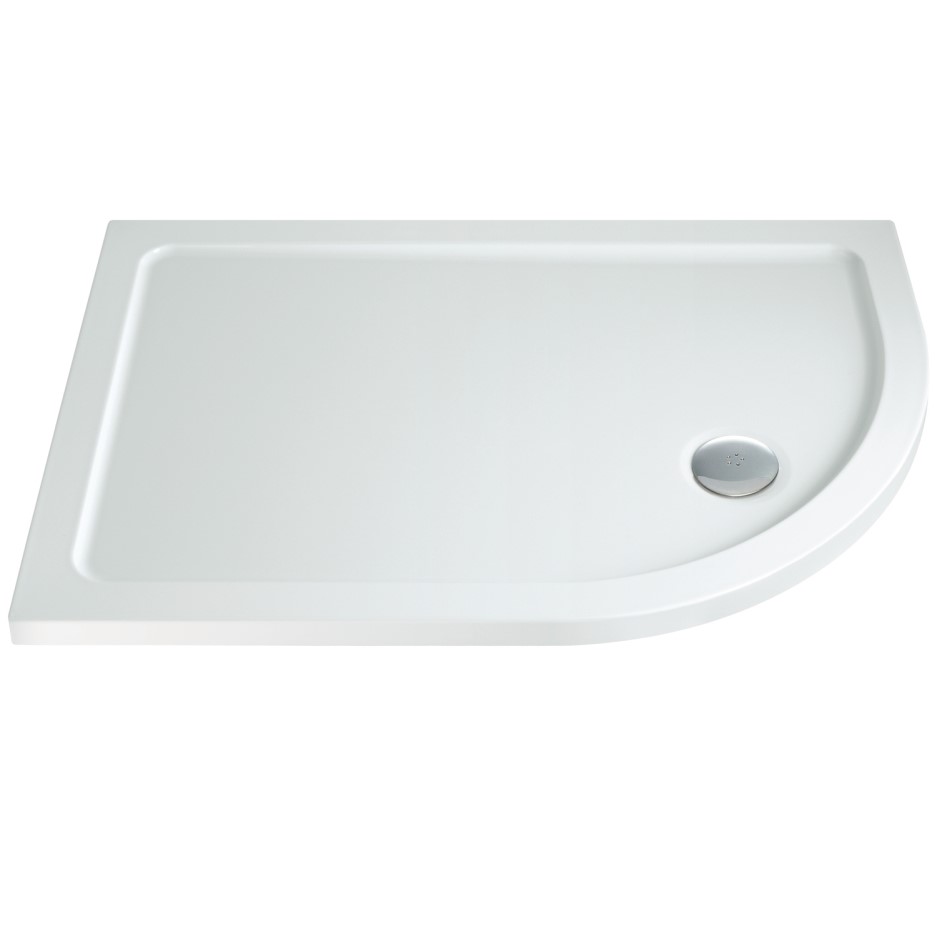 Right Hand Offset Quadrant Low Profile Shower Tray 1000 x 900mm Slim