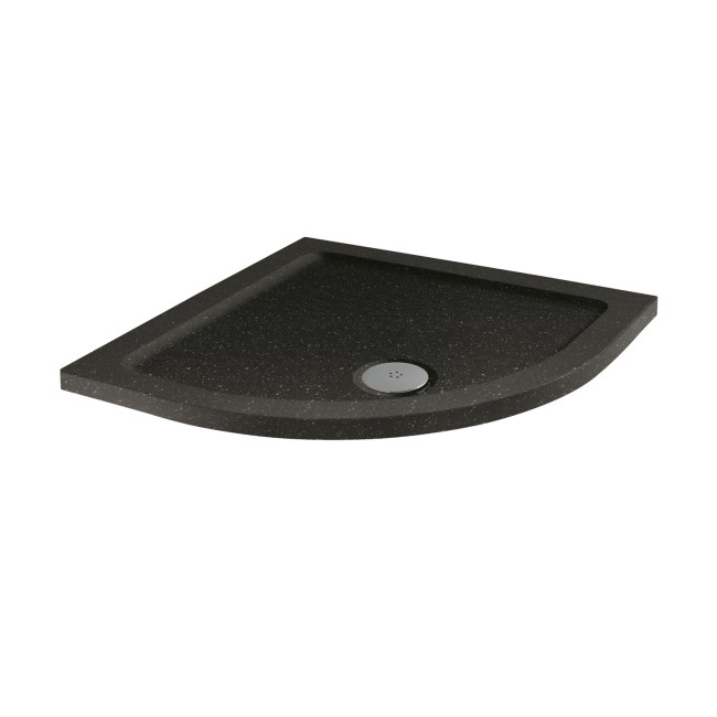 Slim Line Black Sparkle 800 x 800 Quadrant Shower Tray