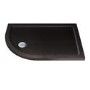 Slim Line Black Sparkle 900 x 800 Left Hand Offset Quadrant Shower Tray