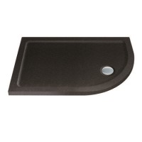 Slim Line Black Sparkle 1000 x 800 Right Hand Offset Quadrant Shower Tray Slim Line Black Sparkle 1000 x 800 Right Hand Offset Quadrant Shower Tray