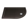 Slim Line Black Sparkle 1000 x 800 Right Hand Offset Quadrant Shower Tray