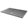 GRADE A2 - Slim Line Grey Sparkle 1000 x 800 Rectangular Shower Tray