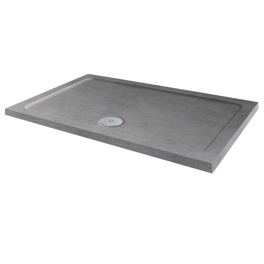 Slim Line Grey Sparkle 1600 x 760 Rectangular Shower Tray