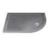 Slim Line Grey Sparkle 900 x 760 Right Hand Offset Quadrant Shower Tray