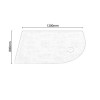 Slim Line Grey Sparkle 1200 x 800 Right Hand Offset Quadrant Shower Tray