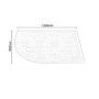 Offset Quadrant Left Hand Low Profile Shower Tray Grey Sparkle 1200 x 900mm - Slim Line