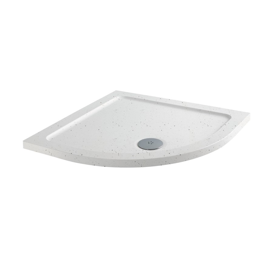 Slim Line White Sparkle 900 x 900 Quadrant Shower Tray