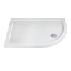 Slim Line White Sparkle 900 x 800 Right Hand Offset Quadrant Shower Tray