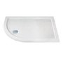 Slim Line White Sparkle 1000 x 900 Left Hand Offset Quadrant Shower Tray