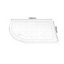 Slim Line White Sparkle 1000 x 900 Left Hand Offset Quadrant Shower Tray