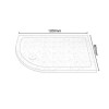 Slim Line White Sparkle 1200 x 800 Left Hand Offset Quadrant Shower Tray