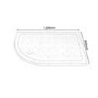 Slim Line White Sparkle 1200 x 800 Left Hand Offset Quadrant Shower Tray