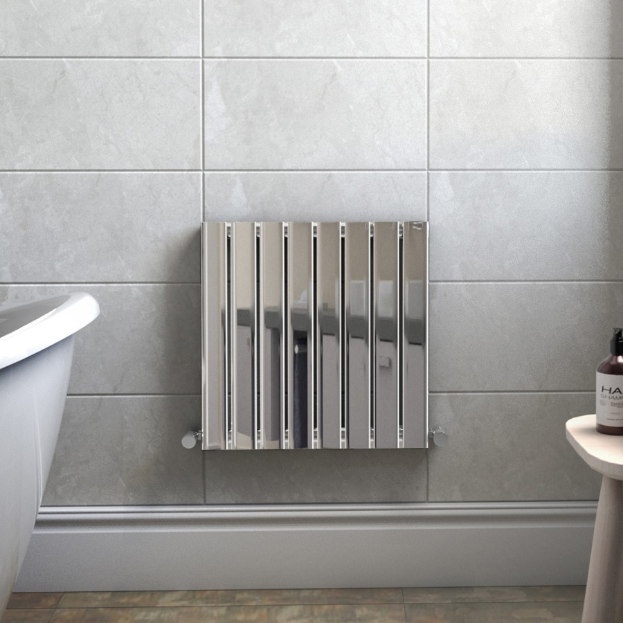 Multitubo Crome Riser Radiators Chrome Horizontal Single Panel Radiator 600 x 604mm - Mojave - Better ...