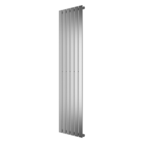 Single Panel Chrome Vertical Living Room Radiator - 1800mm x 452mm 