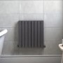 Anthracite Horizontal Single Panel Radiator 600 x 604mm - Mojave