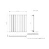 Single Panel Anthracite Horizontal Living Room Radiator - 600mm x 604mm 