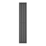 Single Panel Anthracite Vertical Living Room Radiator - 1600mm x 300mm 