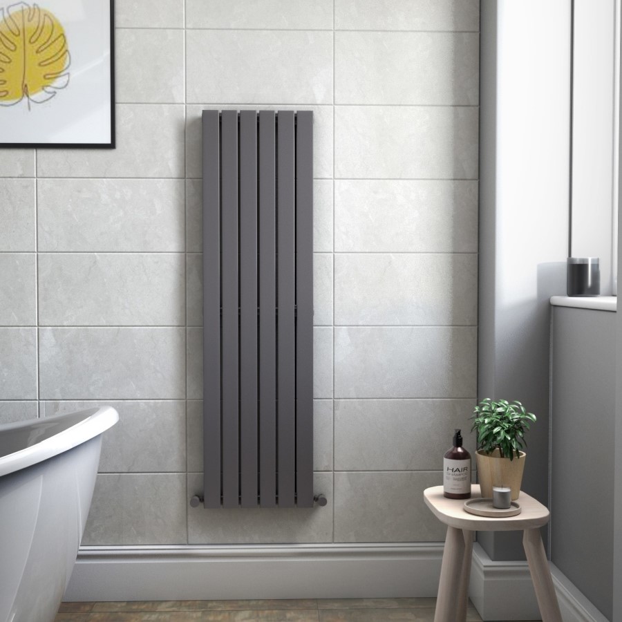 Anthracite Vertical Single Panel Radiator 1600 x 452mm - Mojave