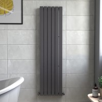 GRADE A1 - Mojave Anthracite Single Panel Vertical Radiator - 1800 x 452mm