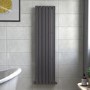 GRADE A1 - Mojave Anthracite Single Panel Vertical Radiator - 1800 x 452mm