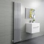GRADE A1 - Margo Chrome Single Panel Vertical Radiator - 1600 x 360mm