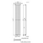GRADE A1 - Margo Chrome Single Panel Vertical Radiator - 1600 x 360mm