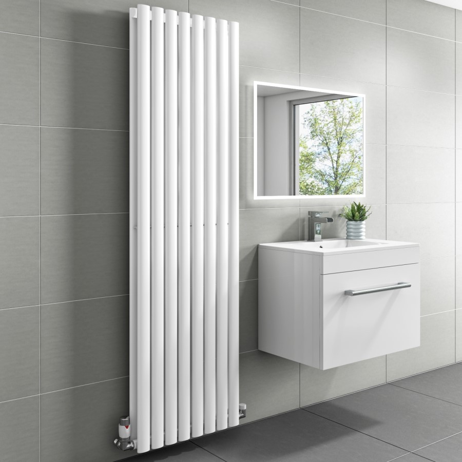 GRADE A2 - White Vertical Double Panel Radiator 1600 x 480mm - Margo