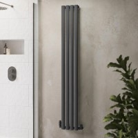Anthracite Vertical Single Panel Radiator 1600 x 240mm - Margo Anthracite Vertical Single Panel Radiator 1600 x 240mm - Margo